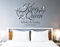 tjapalo® pkm462 Wandtattoo King Queen Wandtattoo Schlafzimmer Liebe Wandsticker Schlafzimmer romantisch Wandtattoo paare Namen und Datum, Farbe: lindgrün, Größe: B100xH58cm
