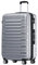 BEIBYE 2088 Zwillingsrollen Reisekoffer Koffer Trolleys Hartschale M-L-XL-Set (Silber, M)
