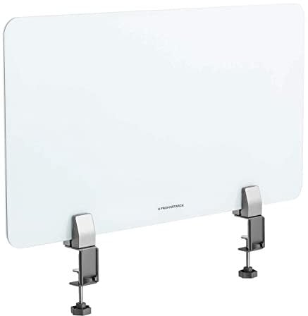 Fromm & Starck Star_DD_04 Schreibtischtrennwand 750 x 400 mm gehärtetes Glas Trennwand Schreibtisch Sichtschutz Schreibtisch Schreibtisch-Sichtschutz