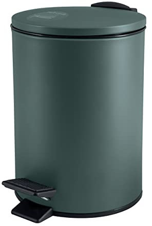 Spirella SP2653 Adelar Basura (3 L, Acero Inoxidable, con Descenso automático y Cubo Interior para baño, Color Verde Oscuro, Plástico