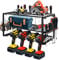 BQKOZFIN Power Tool Organizer Storage Rack, Wall Mount Drill Holder Charging Station for 4 Power Drills, Cordless Battery Tool Shelving with Side Screwdriver Rack for Garage, Workshop (Small)