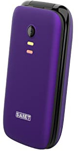 SAIET SCUDOtre Cellulare Con Tasti E Caratteri Grandi Audio Amplificato Suoneria Alta Tasto SOS E Bluetooth (Viola)