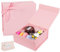 CHARMGIFTBOX 2 Stück Geschenkbox mit Deckel Rosa, 18,6 x 17,5 x 8,4 cm, Magnetische Geschenkboxen mit Schleife, Faltbare Boxen für Geburtstagsparty, Brautjungfer, Weihnachtsgeschenke