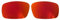 Wetnenss Verres de rechange polarisés pour Oakley Crankshaft OO9239 Épaisseur 1,5 mm Prévention du sel Résistant à l'huile (rouge foncé) (K doré), rouge, 61*38mm