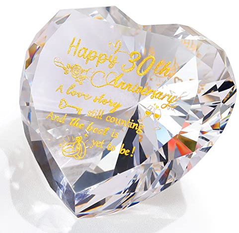 Ornalrist 30th Wedding Anniversary Lvory Crystal Gifts 30 Years Souvenir