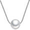 Suyi Perlenkette Sterling Silber Einzelne Perlenketten für Frauen Pearl1 8mm