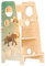 BABYLIKE Montessori Lernturm für Kinder | Lernstuhl ab 1 Jahr | Learning Tower | Tritthocker mit 2 Stufen & verstellbaren Fachböden | Elefant
