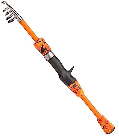 Sharplace Hochwertige Teleskop-Angelrute für Reisen und Abenteuer, Orange, 1,8 m