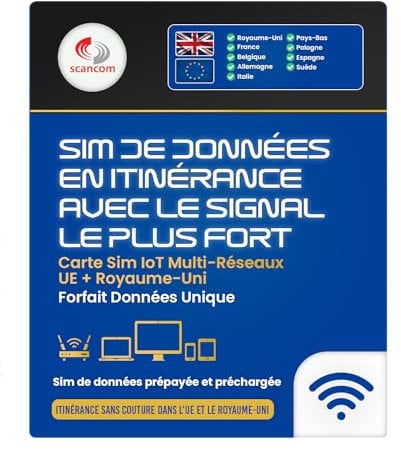 UK- und EU-Multi-Netzwerk-Roaming-Daten-SIM – verbindet sich automatisch mit dem stärksten Signal für die beste Verbindung am Standort – (einmaliger Dateneimer für 12 Monate ab Bestellung) (5 GB)