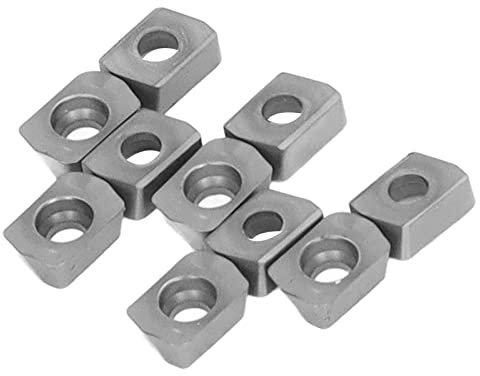 Insertos de Torneado de Carburo Revestido, Insertos Indexables Torno Herramienta de Fresado Tipo de Clip 10PCS para Fresadora (LPGT010210ER-GM)
