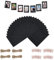 GOIEHIR Braun Papier Fotorahmen, 40 Pcs Kraftpapier Bilderrahmen, Papier Bilderrahmen, 11,5 x 15,5 cm, zum Aufhängen von Bildern Postkarten mit 40 Holzklammern und 4 Hanfseil, Schwarz