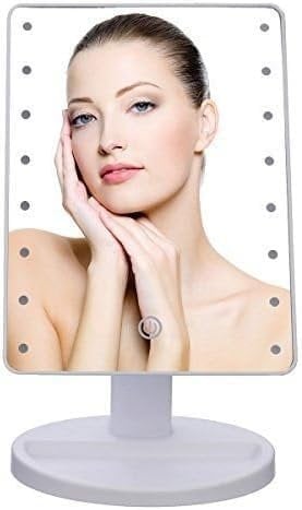 Marco Paul Vanity Mirror with Lights 16 Leds Makeup Mirror Dressing Table Bathroom Light Up On Stand Magnifying Mirrors with Lights 180° Rotation Battery Operated Small Vanity Mirrors