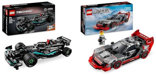 LEGO Speed Champions Audi S1 e-tron Quattro Rennwagen Set mit Auto-Spielzeug zum Bauen & Technic Mercedes-AMG F1 W14 E Performance Race Car Spielzeug für Kinder