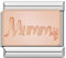 M&S A-Z Rose Gold Family Mum Daughter Grandad Grandma Sister Brother 9mm Italian Charm Compatible With Nomination Bracelet (Mummy)
