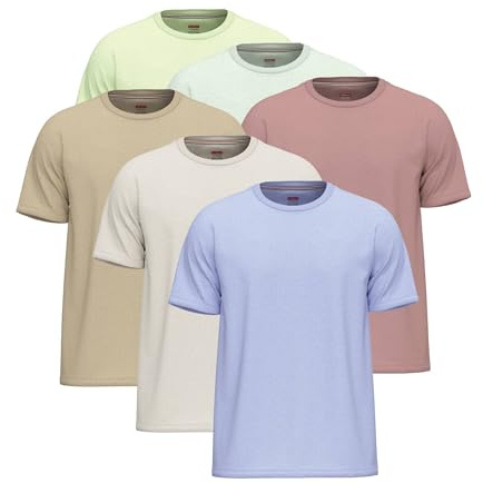 6 Pack T Shirts for Men UK 100% Cotton Tshirts |Pre-Shrunk Crew Neck Mens T Shirts Multipack