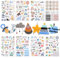 4 Stück Sticker Babyalbum,Sticker Baby Fotoalbum,für Mädchen und Junge Motiven Aufkleber 8 Bögen DIN-A4 DIY Scrapbooking Aufkleber zum Gestalten, Baby-Scrapbook-Aufkleber