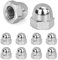 QIMEI-SHOP Écrou Borgne M10 Hexagonal Ecrou Borgne en Acier Inoxydable Écrous Borgne pour Vis Boulons Filetés Tiges Filetées Conforme à Norme DIN 1587 10 Pièces