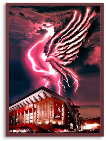 NotNiceThings Liverpool FC Poster Anfield Football Stadium Print - Bring the Wall Art to Life, Animated - Made from A3 Size Silk-Coated Paper - Perfect Liverpool Gifts for Dad, Kids & Fans (A3)