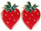 VALICLUD Erdbeer-Ohrringe Obst-Ohrstecker Obst-Ohrschmuck Hawaiianische Sommerohrringe Für Frauen Und Mädchen