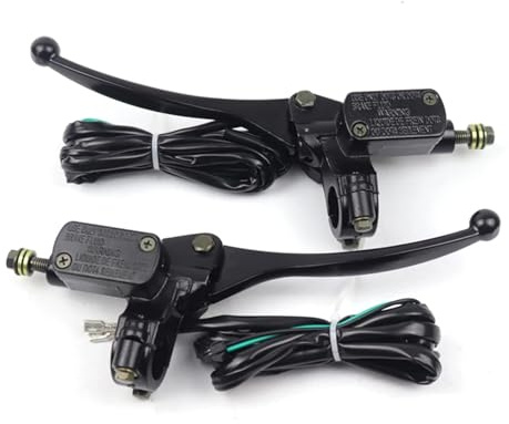 HLAQHL Bremspumpe vorne oder hinten, Bremsscheibe, Bremsbeläge, Bremshebel, Bremsschlauch mit Citycoco-Zubehör for Elektroroller(A Pair Black)