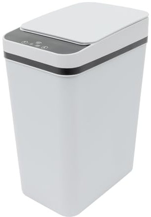 HPDTZ Automatischer Mülleimer, Intelligenter Mülleimer, Bewegungssensor-Mülleimer für Küche und Büro, 12L Kapazität (Grau)