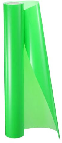 sourcing map HTV Heat Transfer Vinyl 11.8 x 15ft Roll PU Fluorescent Green Iron on Vinyl for All Cutter Machine, Easy to Cut & Weed