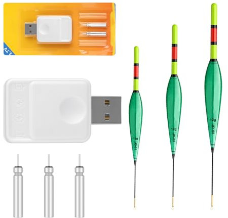 Begonia 3 Stück Led Posen Angeln,Posen Angeln Smart mit Gravity Sensing, 5g/9g/12g Posen Angeln,Angelzubehör, Flachwasser Angelposen mit Bissanzeiger für Am See,Reservoir (Wassertiefe mehr 3 Meter)