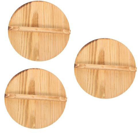 MAGICLULU 3 Pièces couvercle de marmite couvercle mini casserole couvercle de plat de cuisson couvercle de pot Couvercle de wok xoutil couvercle de bol ménager couvercle épais pour wok Bois