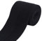 BENECREAT 5 m/5,47 Yards Baumwoll-Twillband, 80 mm breites schwarzes Näh-Twillband Fischgräten-Gurtband Weiches natürliches Twillband für Heimwerkerarbeiten