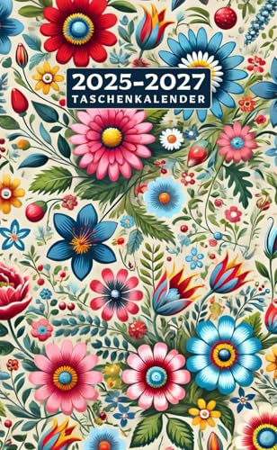 Taschenkalender 2025-2027: Drei-Jahres Kleiner Monatsplaner Januar bis Dezember