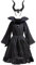 Lito Angels Maleficent Karneval Kostüm Kleid Verkleidung mit Hörner Haarreif für Kinder Mädchen Größe 11-12 Jahre 152, Schwarz