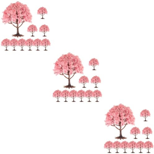 Sosoport 3 Sätze Architektonisches Baummodell Gefälscht Miniaturen Vermehrung Mini-blumenmodellbaum Zweig Figur Anlage Gebäude Künstlicher Olivenbaum Mini-Baum Fallen Abs 10 Stück * 3