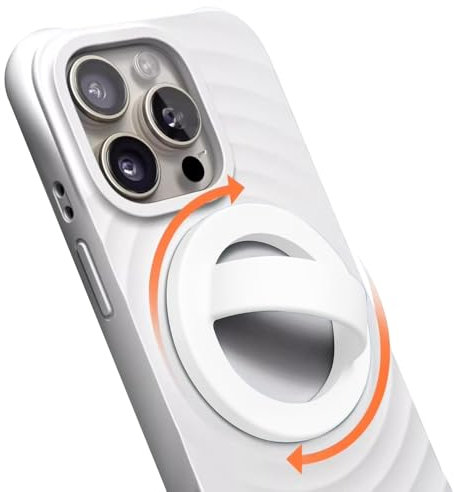 KOEMCY Handy Ring Halterung Magnet für MagSafe Griff Ring Halter Fingerhalter Handy Ständer Flexiblem Silikon Smartphone Fingerhalter Weiß