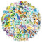 Adorable Sea Turtle Stickers - 50pcs Waterproof Vinyl Turtle Stickers for Laptop Scrapbook Water Bottle Phone Case Travel Bike Luggage for Kids Teens Students
