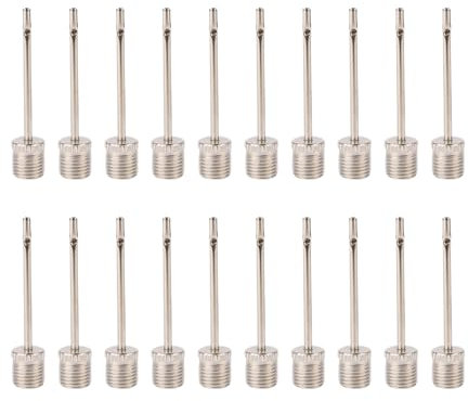 JIEHU 20 Pcs Ball Needle, Balls Pump Adaptor, Football Pump Adapter Needle for Basketball, Rugby, Volleyball