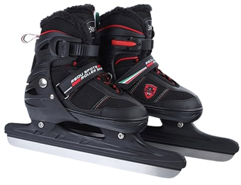 SerendipitousWhisper Eislaufschuhe,Kinder Schlittschuhe für Eisschnelllauf Verstellbar,Unisex Schlittschuhe Eishockey Eislaufen,Atmungsaktive Innensohle - Ideal für Anfänger & Training