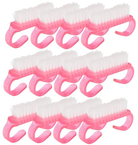 Veemoon 12piezas Cepillo Para Polvo De Uñas Agarre Manual De Cepillos De Limpieza Para Uñas De Plástico Herramientas De Limpieza De Para Manicura Casa