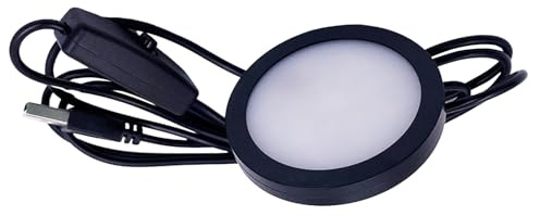 USB-Schrankleuchte – 6 X 6 X 0,8 Cm Legierungsrahmenkreise, Schrank-Puck-Lampe, Aluminium-LED-Beleuchtung | USB-betriebene Leuchte, Dekoratives Akzentlicht, Für Wohnzimmer, Küche, Schlafzimmer, Flur,