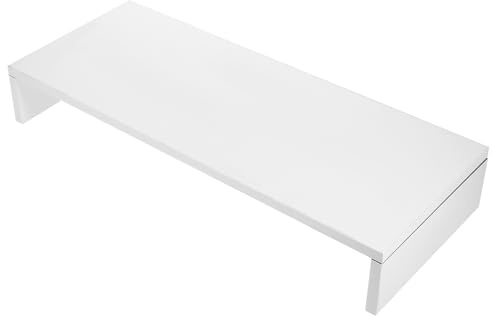 TEHAUX Height Extension Rack and Computer Screen Riser Stable Thickened Board Desktop Stand for Home Workspace White