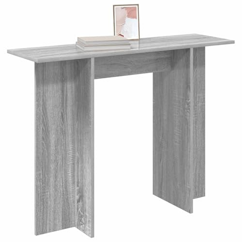 vidaXL Konsolentisch Graues Sonoma 100 x 30 x 75 cm Holzwerkstoff, Stylischer Flurtisch, modernes Konsolentisch mit schmalem Design, dekorativer Akzent fürs Wohnzimmer