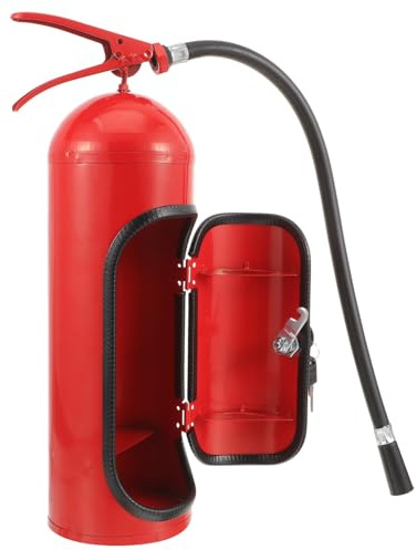 KAILIKETIY Scatola Porta Bottiglia Vino a Forma di Estintore in Ferro e Plastica Interno Spazioso e Design Creativo per Regalo Uomo e Donna in Occasioni Business e Festive