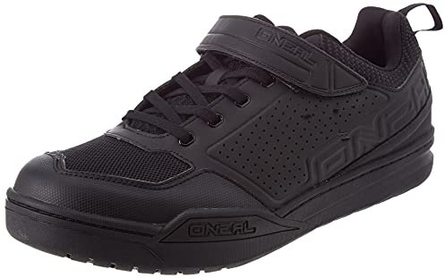 O'NEAL | Mountainbike-Schuhe | MTB Downhill Freeride | Vegan | SPD-Pedalplatten-kompatible Sohle, haltbares und leichtes PU, Belüftungsöffnungen | Flow SPD Shoe | Erwachsene | Schwarz | Größe 38