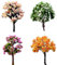 Gemini_mall® Fairy Garden Ornaments,4 Pack Miniature Trees Fairy Garden Ornament DIY Dollhouse Plant Pot Garden Decor Home Decoration (4pcs Miniature Trees)
