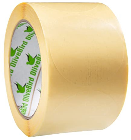 OliveBird 500 Klebepunkte Transparent Rund Etiketten Größe 6 cm Durchmesser/Etiketten Rund 60mm Rollen von 500 Stück Aufkleber