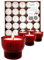 Hyoola Lot 50 Bougies Chauffe Plat - Chauffe Plat en Vrac dans un Gobelet en Plastique Rouge - Combustion de 7 Heures - Bougies Blanches Non Parfumées - Fabriquées en Europe