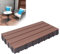 Froadp WPC Pavimenti di Legno per Esterno, 60x30cm Tavole di Terrazza, Pavimentazione Impermeabile con Sistema di Drenaggio e Click, Piastrelle Antiscivolo per Balconi Giardino (3㎡, Marrone)