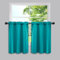 Mrs.Naturall Thermo-Vorhänge, Sommerhitze für Küche, blaugrün, Vintage, klein, hitzeblockierend, für Wohnmobile, Etagenbetten, Fenster, 2 Paneel-Sets, 61 cm Länge