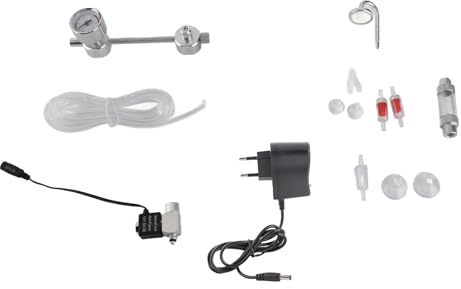 Kavolet Kit Co2 Acuario, Kit de sistema generador de CO2, Sistema generador de CO2 con válvula solenoide, Kit de reactor de dióxido de carbono para plantas acuario, difusor de burbujas