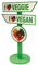 Wegweiser Holzschild Apothekenschild Dekoration Schild Veggie/Vegan 80cm