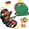 Kingly Kid - Busy Board, Montessori Spielzeug ab 3 Jahre, Kinder Spielzeug, Activity Board, Quiet Book, Dinosaurier, Reise Gadgets; Auto, Flugzeug - Material Filz - Geschenk für Mädchen sowie Junge